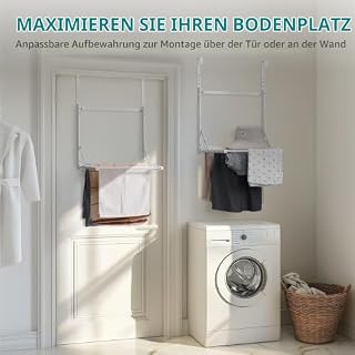 Navaris 2-stufiger Faltbarer Kleiderständer – Ansicht 2