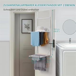 Navaris 2-stufiger Faltbarer Kleiderständer – Ansicht 3