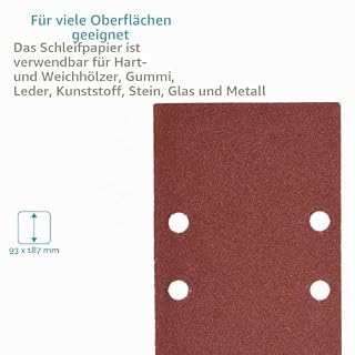 Navaris 25x Klett Schleifpapier rechteckig für Schwingschleifer – Ansicht 4