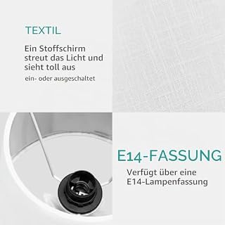 Navaris 2x Lampenschirm Tischlampe E14 rund – Ansicht 3