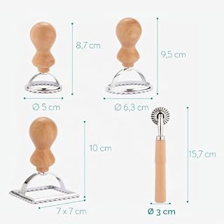 Navaris 4er Set Ravioli Ausstecher Form und Roller – Ansicht 3