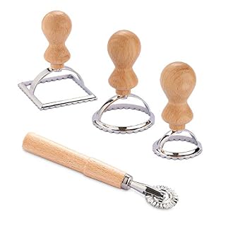 Navaris 4er Set Ravioli Ausstecher Form und Roller – Ansicht 5