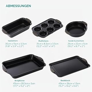 Navaris Antihaft Backformen Set 5-teilig – Ansicht 5