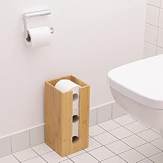 Navaris Bambus Toilettenpapier Rollenhalter – Ansicht 2