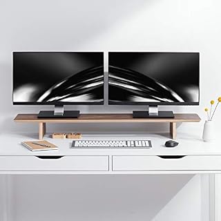 Navaris Doppel Monitorständer aus Holz – Ansicht 2