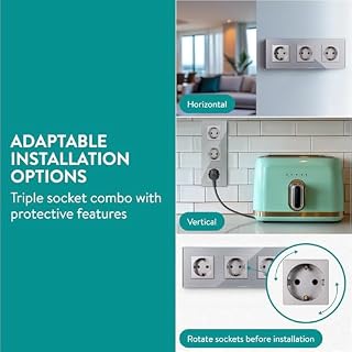 Navaris Dreifachsteckdose mit Glasfrontplatte – Ansicht 4