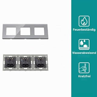 Navaris Dreifachsteckdose mit Glasfrontplatte – Ansicht 5