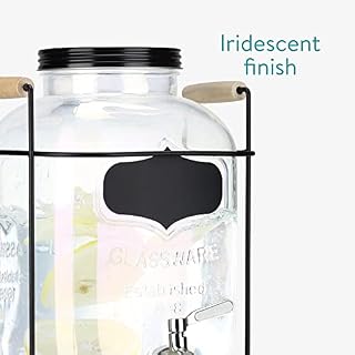 Navaris Getränkespender 5 Liter aus Glas – Ansicht 5
