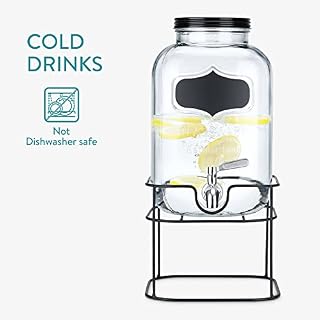 Navaris Getränkespender 5 Liter aus Glas – Ansicht 2