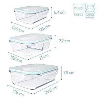 Navaris Glas Frischhaltedose Set mit Deckel – Ansicht 4