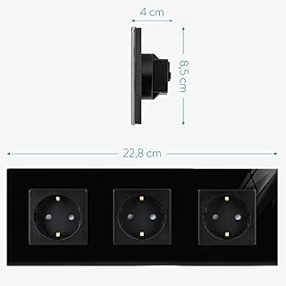 Navaris Glas Schuko Steckdose dreifach – Ansicht 4