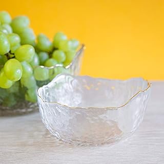 Navaris Glasschüssel Set mit goldenem Rand – Ansicht 3