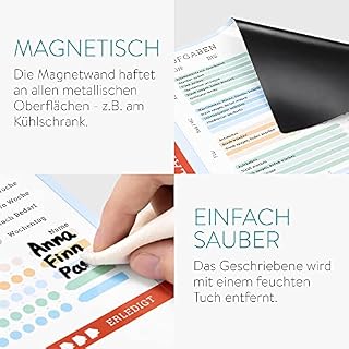 Navaris Haushaltsplan magnetisch abwischbar 40x32 cm – Ansicht 3