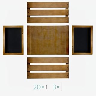 Navaris Holz Schallplatten Kiste mit Kreidetafel – Ansicht 4