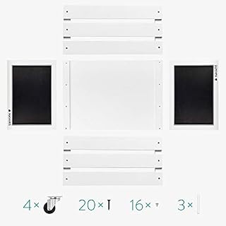 Navaris Holz Schallplatten Kiste mit Kreidetafel – Ansicht 4