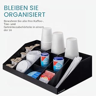 Navaris Kaffee Spender Organizer – Kaffeestation 10 Fächer – Ansicht 3