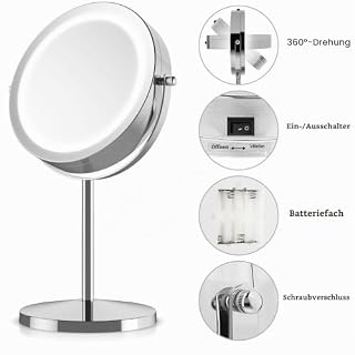 Navaris Kosmetikspiegel mit LED-Licht – Ansicht 3