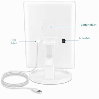 Navaris Led Kosmetikspiegel Faltbarer Standspiegel – Ansicht 4