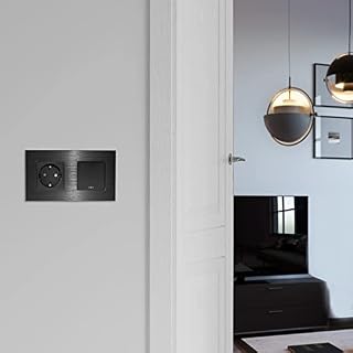 Navaris Lichtschalter mit Schuko Steckdose – Ansicht 2