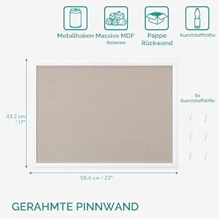 Navaris Memoboard mit Leinenoberfläche – Ansicht 5
