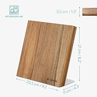 Navaris Messerhalter magnetisch aus Akazie 23x22,5x12cm – Ansicht 5