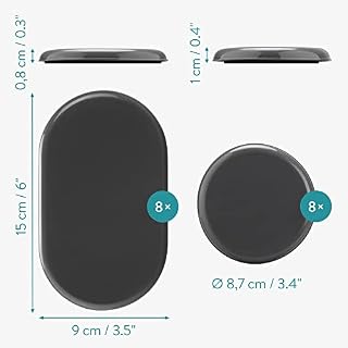 Navaris Möbelgleiter Set rund und oval – Ansicht 5
