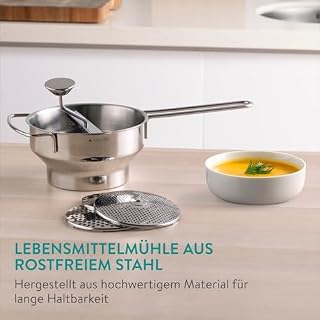Navaris Passiergerät aus Edelstahl mit 3x Siebeinsatz – Ansicht 2