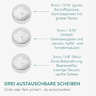 Navaris Passiergerät aus Edelstahl mit 3x Siebeinsatz – Ansicht 3