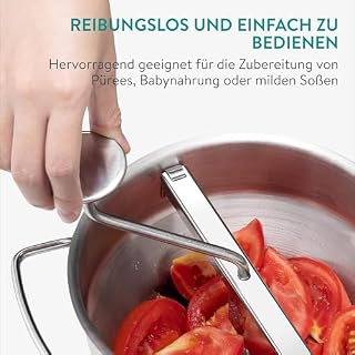 Navaris Passiergerät aus Edelstahl mit 3x Siebeinsatz – Ansicht 4