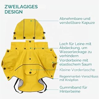 Navaris Regenmantel Regenjacke für Hunde – Ansicht 2