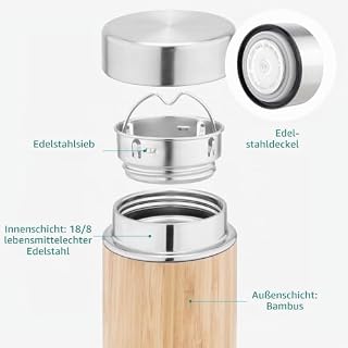 Navaris Teeflasche aus Edelstahl – Ansicht 4