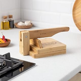 Navaris Tortilla Presse aus Bambus Ø25cm – Ansicht 3