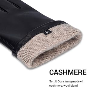 Navaris Touchscreen Leder Handschuhe für Herren – Ansicht 3