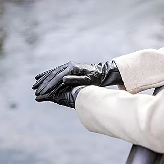 Navaris Touchscreen Nappa Lederhandschuhe für Damen – Ansicht 2