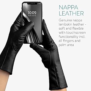Navaris Touchscreen Nappa Lederhandschuhe für Damen – Ansicht 3