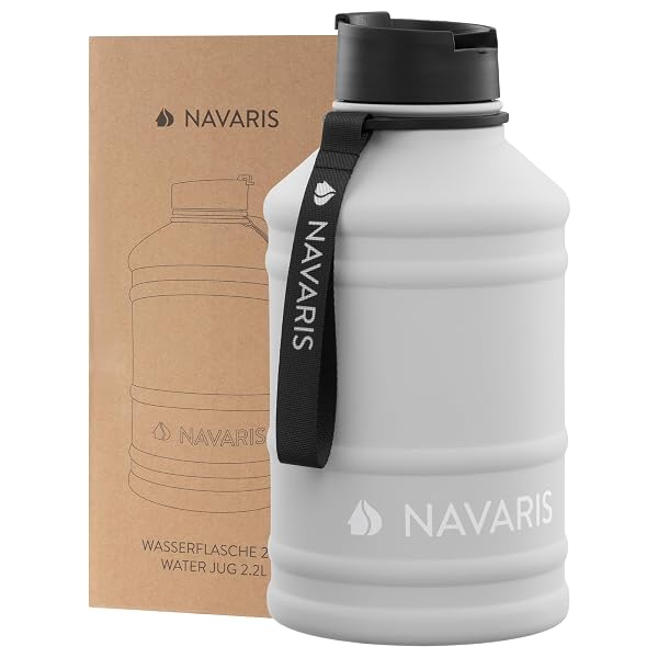 Navaris 2,2 Liter Fitness Trinkflasche