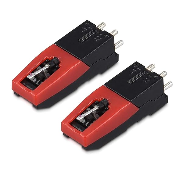 Navaris 2x Ersatz Tonabnehmer Plattenspieler mit Schallplatten Nadel