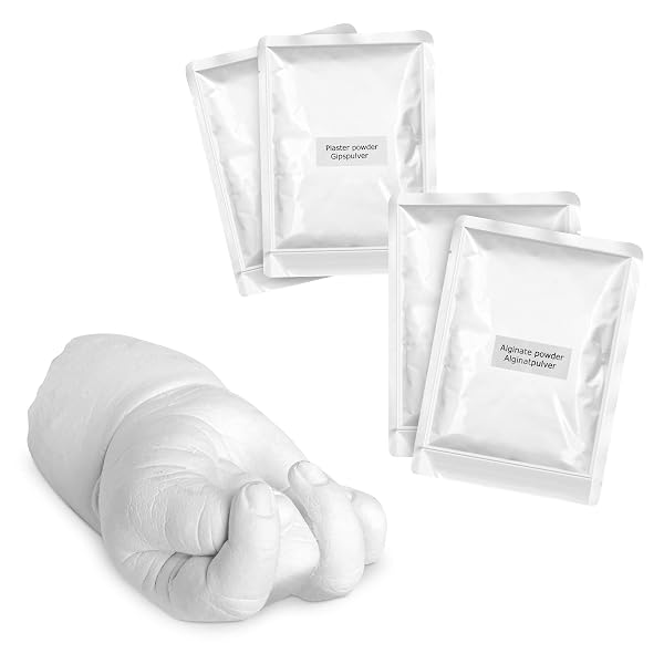 Navaris 3D Abformset Gips Füße Hände