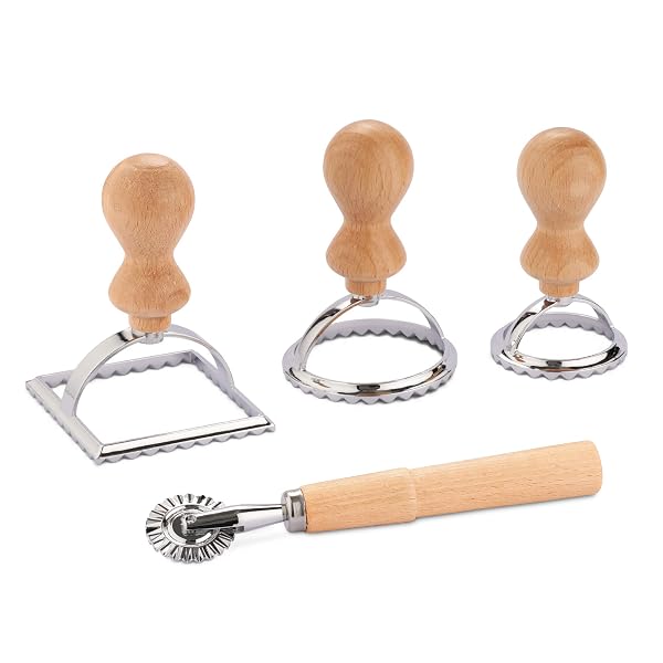 Navaris 4er Set Ravioli Ausstecher Form und Roller