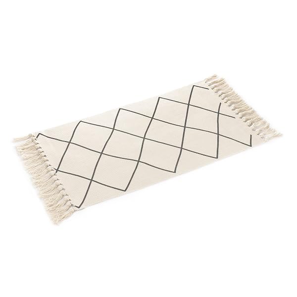Navaris Boho Badematte 80x50 cm aus Baumwolle