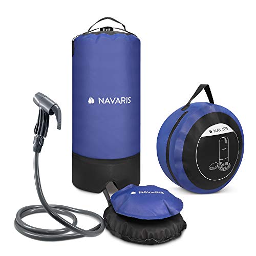 Navaris Campingdusche Solardusche Gartendusche mit Pumpe