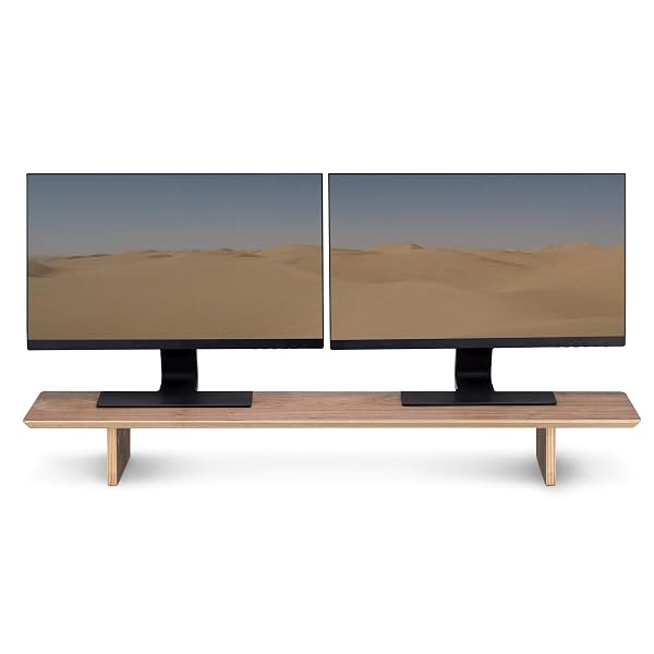 Navaris Doppel Monitorständer aus Holz