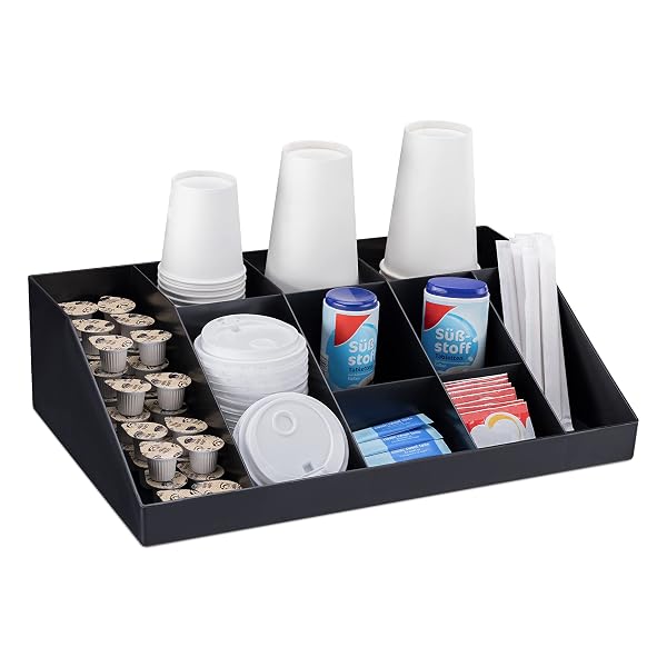 Navaris Kaffee Spender Organizer – Kaffeestation 10 Fächer