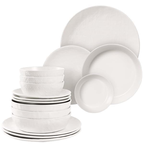 Navaris Steingut Geschirr Set 4 Personen (16 Teile)