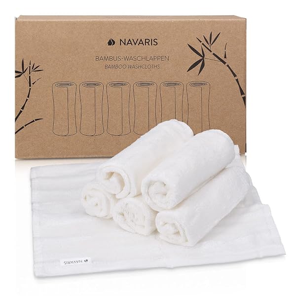 Navaris Waschlappen Set 6-teilig Baby-Waschlappen aus Viskose